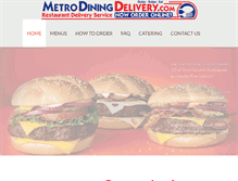 Tablet Screenshot of metrodiningdelivery.com